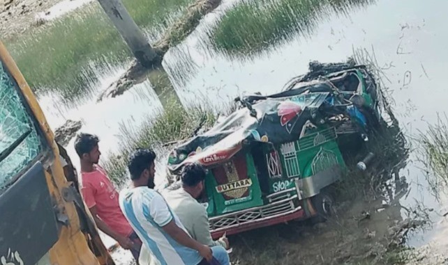 ট্রাকের ধাক্কায় অটোরিকশা পড়লো খাদে, প্রাণ গেল ২ জনের